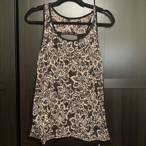 Floral Black and Cream Women's Tank Top​